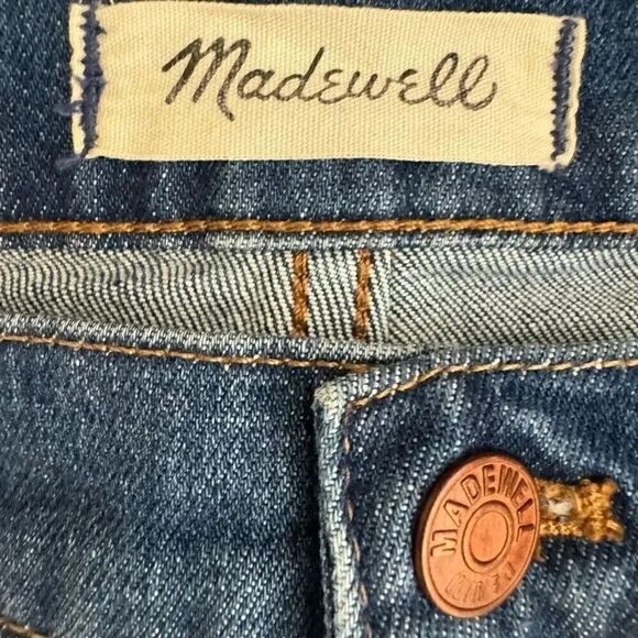 Madewell Women's Medium Wash The Slim Ankle Distressed Hem Boyjean SZ 28 - Picture 8 of 11
